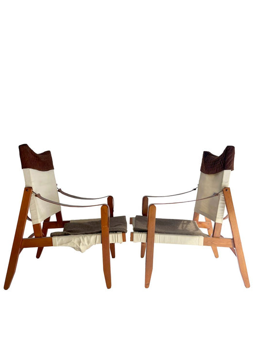 Barceloneta Armchairs attributed to Alfonso Milá and Federico Correa, 1970s, Set of 2