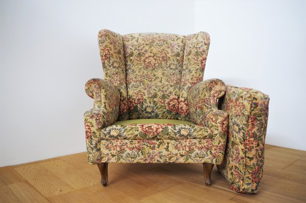 Baroque Armchairs and Sofa, 1950s, Set of 3-KNM-1007741