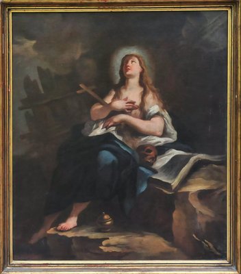 Baroque Artist, The Repentant Magdalene, 1890s, Oil on Canvas-QOR-2022717