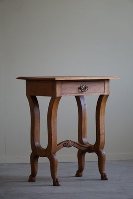 Baroque Carved Lion Feets Danish Console Table in Oak, 1890s-MXF-1720340