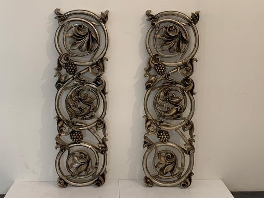 Baroque Carved Resin Panel Finished with Metallic Leaves-IJR-1452991