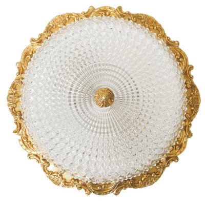 Baroque Ceiling Lamp Messing Facet Cut Glass Ceiling Ceiling French Lily