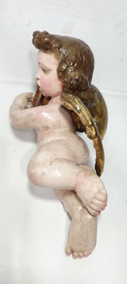 Baroque Cherub, 1700s, Painted & Gilded Chestnut-RGF-2043251