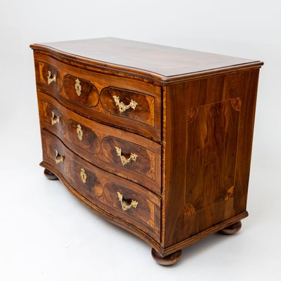 Baroque Chest of Drawers in Walnut with Bronze Fittings, 18th Century-VEI-1766011