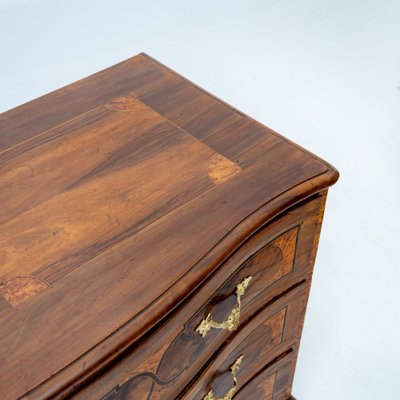 Baroque Chest of Drawers in Walnut with Bronze Fittings, 18th Century-VEI-1766011