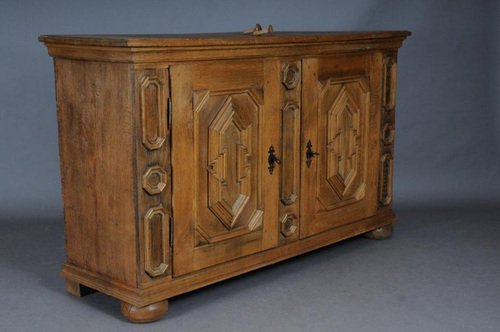 Baroque Cupboard in Light Oak, 1840