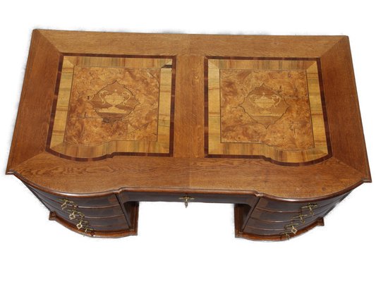 Baroque Desk 18 Century with Intarsia and Insert Work, 1750-DXD-1790764