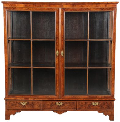 Baroque English Mahogany Showcases with Three Sides Glazed, 1800s-DXD-1703588