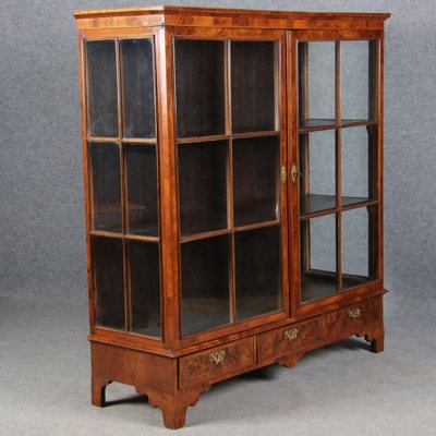 Baroque English Mahogany Showcases with Three Sides Glazed, 1800s-DXD-1703588