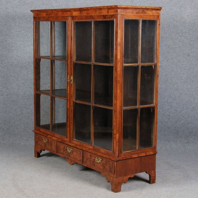 Baroque English Mahogany Showcases with Three Sides Glazed, 1800s-DXD-1703588