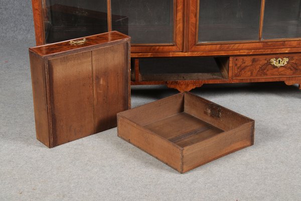 Baroque English Mahogany Showcases with Three Sides Glazed, 1800s-DXD-1703588