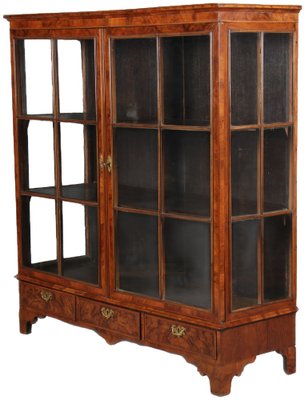 Baroque English Mahogany Showcases with Three Sides Glazed, 1800s-DXD-1703588