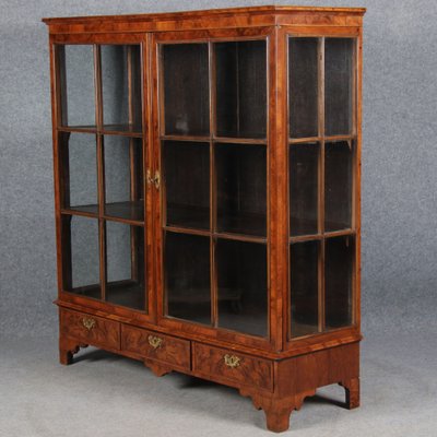 Baroque English Mahogany Showcases with Three Sides Glazed, 1800s-DXD-1703588