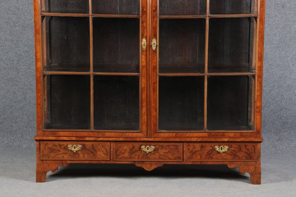 Baroque English Mahogany Showcases with Three Sides Glazed, 1800s-DXD-1703588