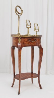 Baroque French Inlaid Rosewood Marquetry Side Table-XBF-981505