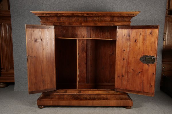 Baroque Half-Shaft Cabinet Walnut Veneered, 1750s-DXD-2033183