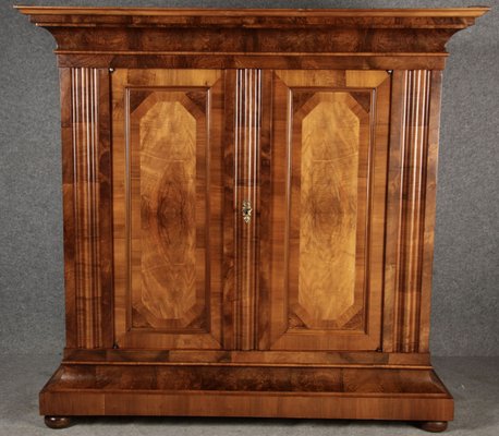 Baroque Half-Shaft Cabinet Walnut Veneered, 1750s-DXD-2033183