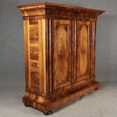 Baroque Half-Shaft Cabinet Walnut Veneered, 1750s-DXD-2033183