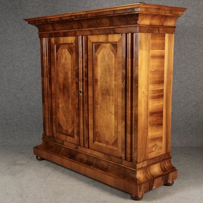 Baroque Half-Shaft Cabinet Walnut Veneered, 1750s-DXD-2033183