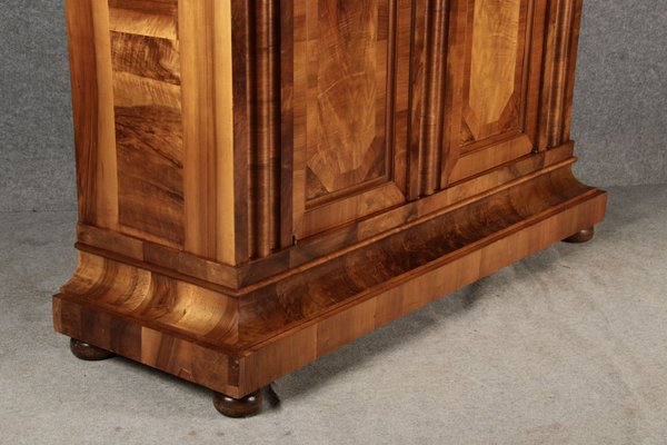 Baroque Half-Shaft Cabinet Walnut Veneered, 1750s-DXD-2033183