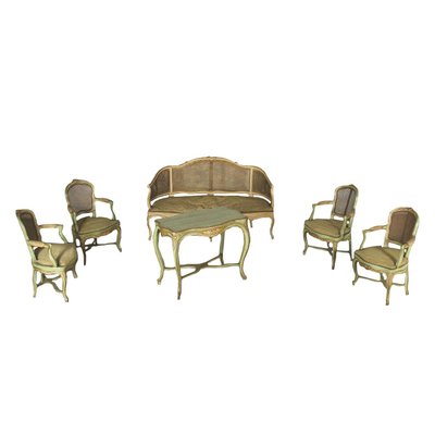 Baroque Lacquered Living Room Set, Set of 5-VMM-1352378