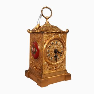 Baroque Mechanical Table Clock in Golden Brass, 1950-PWG-2035053