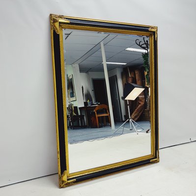 Baroque Mirror with Black and Gold Wooden Frame-ZCZ-2019859