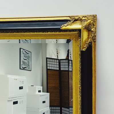 Baroque Mirror with Black and Gold Wooden Frame-ZCZ-2019859