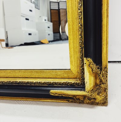 Baroque Mirror with Black and Gold Wooden Frame-ZCZ-2019859