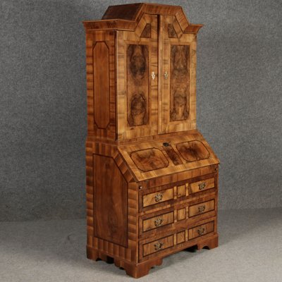 Baroque Narrow Secretary in Walnut Veneer, 18th Century-DXD-1790761