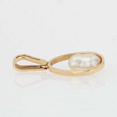 Baroque Pearl, 18 Karat Yellow Gold Pendant, 1960s-OLU-1066426