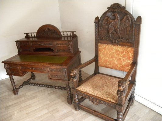 Baroque Renaissance Armchair with Eagle Lion, Dresden-FEO-1759369