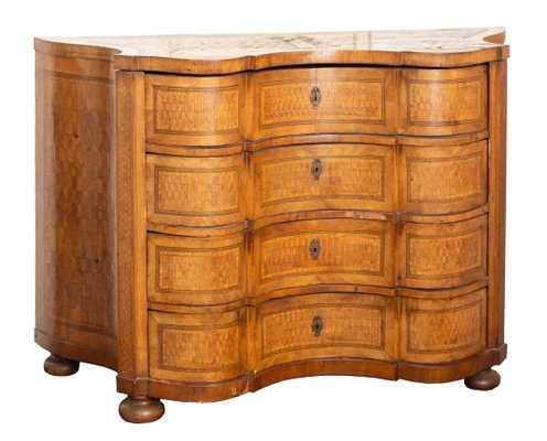 Baroque Revival Style Commode with Inlay, 1900s-ABO-1438848