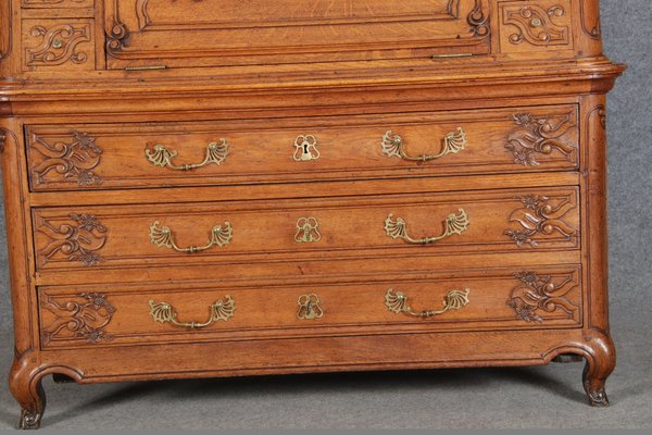 Baroque Showcase Secretaire in Oak, 1760s-DXD-1132914