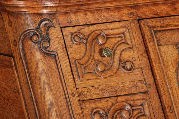 Baroque Showcase Secretaire in Oak, 1760s-DXD-1132914