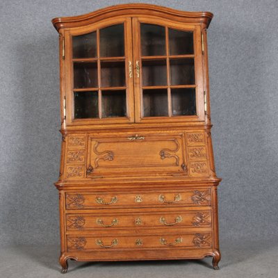 Baroque Showcase Secretaire in Oak, 1760s-DXD-1132914