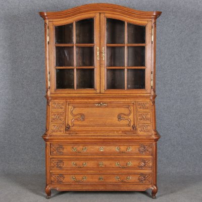 Baroque Showcase Secretaire in Oak, 1760s-DXD-1132914