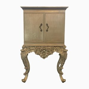 Baroque Silver Effect Base Eclectic Bar Cabinet, 1980s-IJR-1393526