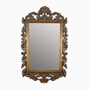 Baroque Style Carved Wooden Wall Mirror, 1930s-KEG-709543