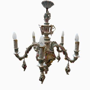 Baroque Style Chandelier by Rudolf Kämmer Keramic Manufaktur, Volkstedt, Germany, 20th Century-CZ-1738857