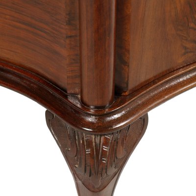 Baroque Style Italian Carved Walnut and Walnut Veneer Nightstands, 1920s, Set of 2-NJV-576424