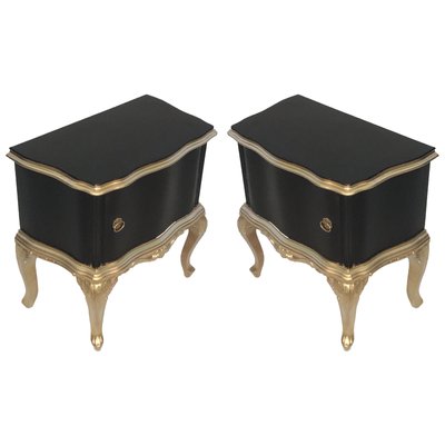 Baroque Style Italian Walnut Veneer Nightstand, 1920s-NJV-571956