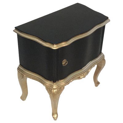 Baroque Style Italian Walnut Veneer Nightstand, 1920s-NJV-571956