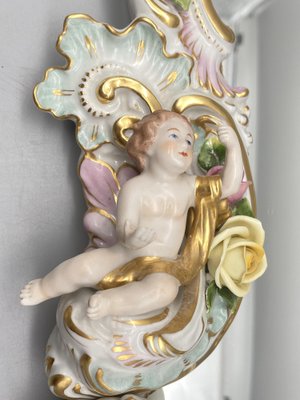 Baroque Style Mirror in Porcelain by Rudolf Kämmer, Thuringia, Germany, 1950s-CZ-1794509