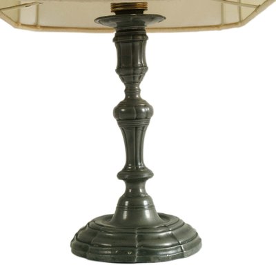 Baroque Style Table Lamp in Patinated Pewter, 1930s-NJV-974680