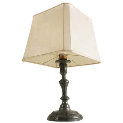 Baroque Style Table Lamp in Patinated Pewter, 1930s-NJV-974680