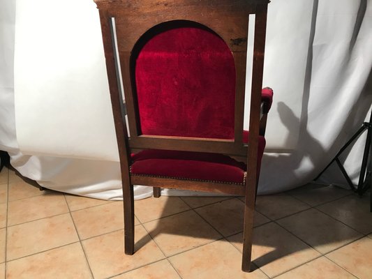 Baroque Style Throne Armchair, 1940s-WQQ-1131586