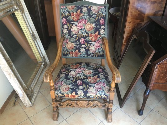 Baroque Style Throne Armchair, 1940s-WQQ-1005592