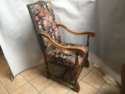 Baroque Style Throne Armchair, 1940s-WQQ-1005592