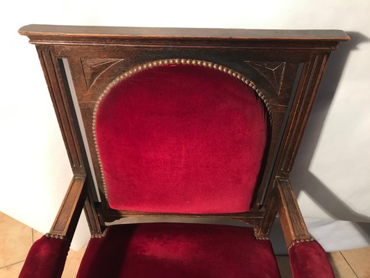 Baroque Style Throne Armchair, 1940s-WQQ-1131586